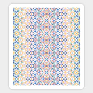 Moroccan Tile Mosaic in rainbow Colors Pattern Sticker